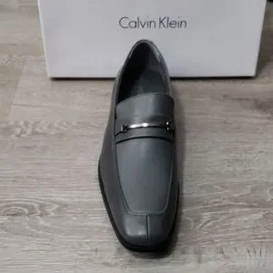 (NEW) Calvin Klein Gallard Textured Weave Low Top Leather Oxford mens 11.5 Gray Calvin Klein Oxford Gray Dress Shoes for Men for sale | eBay main image 4